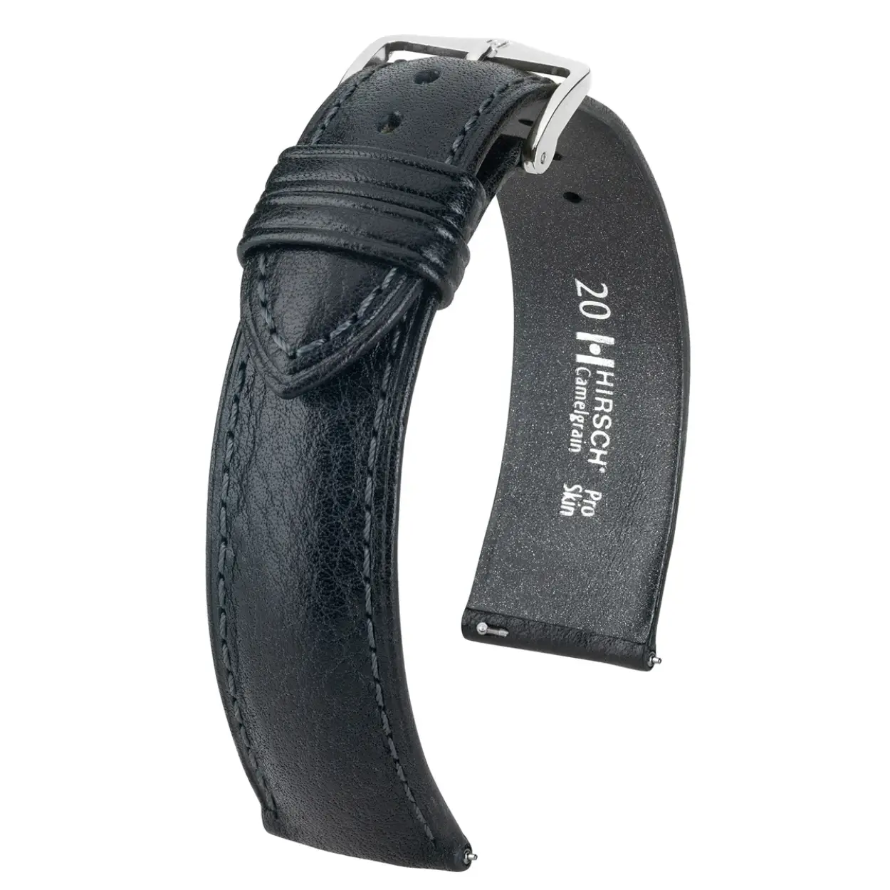 HIRSCH CAMELGRAIN XL BLACK CALF 18/16MM - Quick Release System