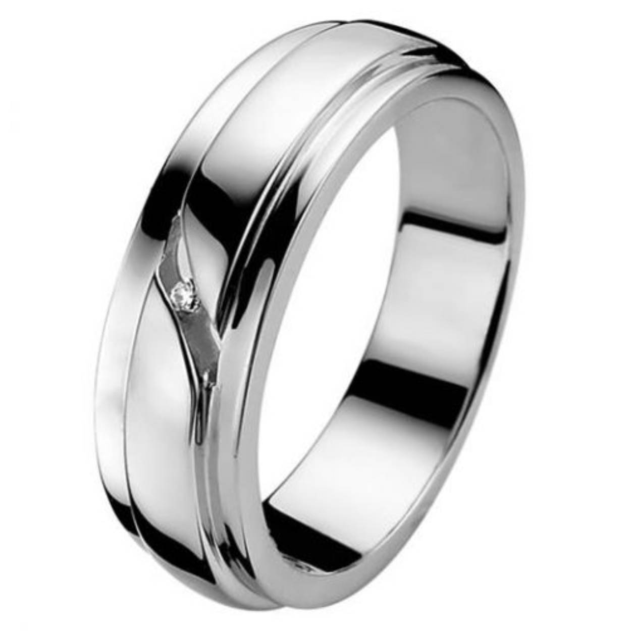 Zinzi zilveren ring met echte Diamant ZDR35-52