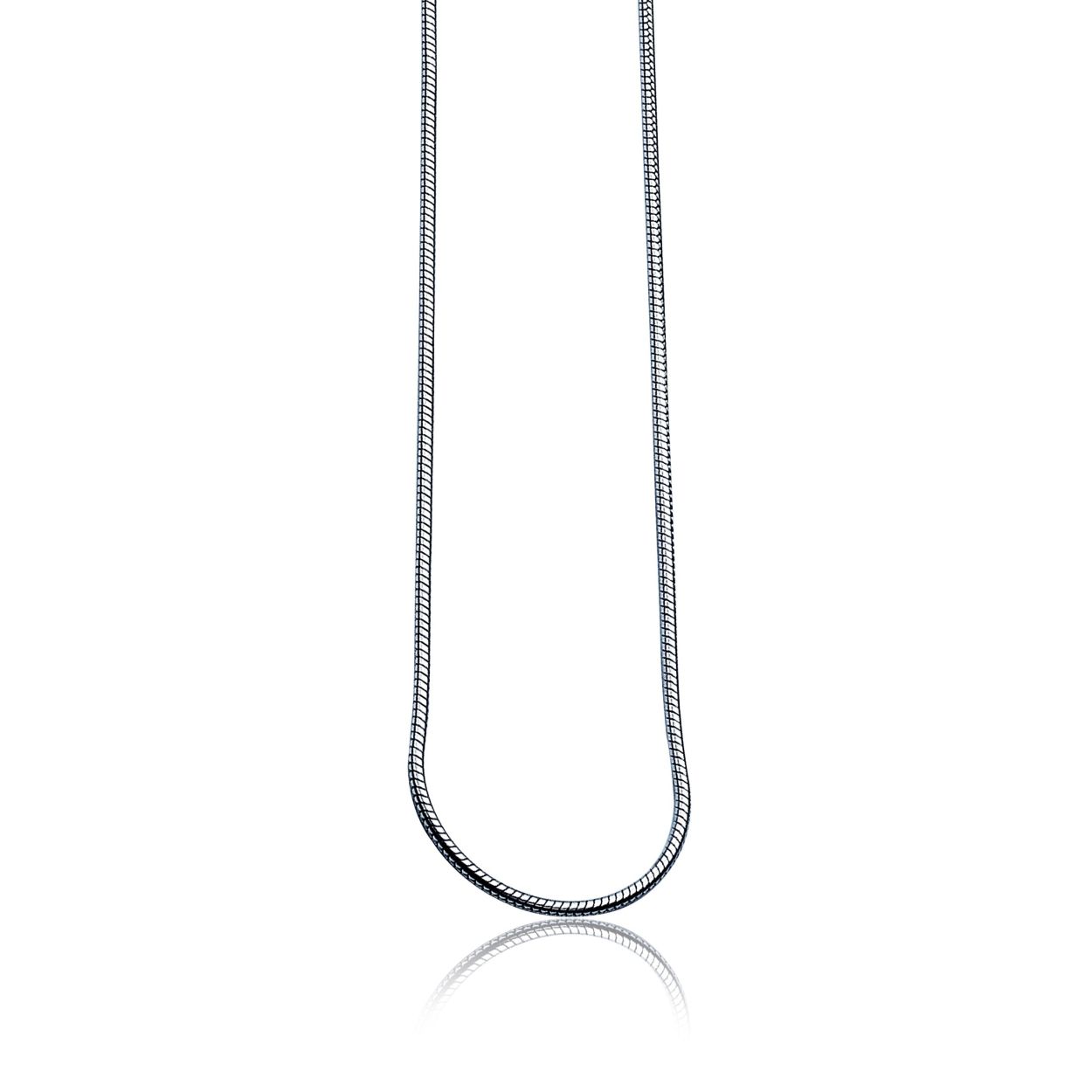 ZINZI zilveren slangencollier 1.5mm 45cm geelgoud verguld