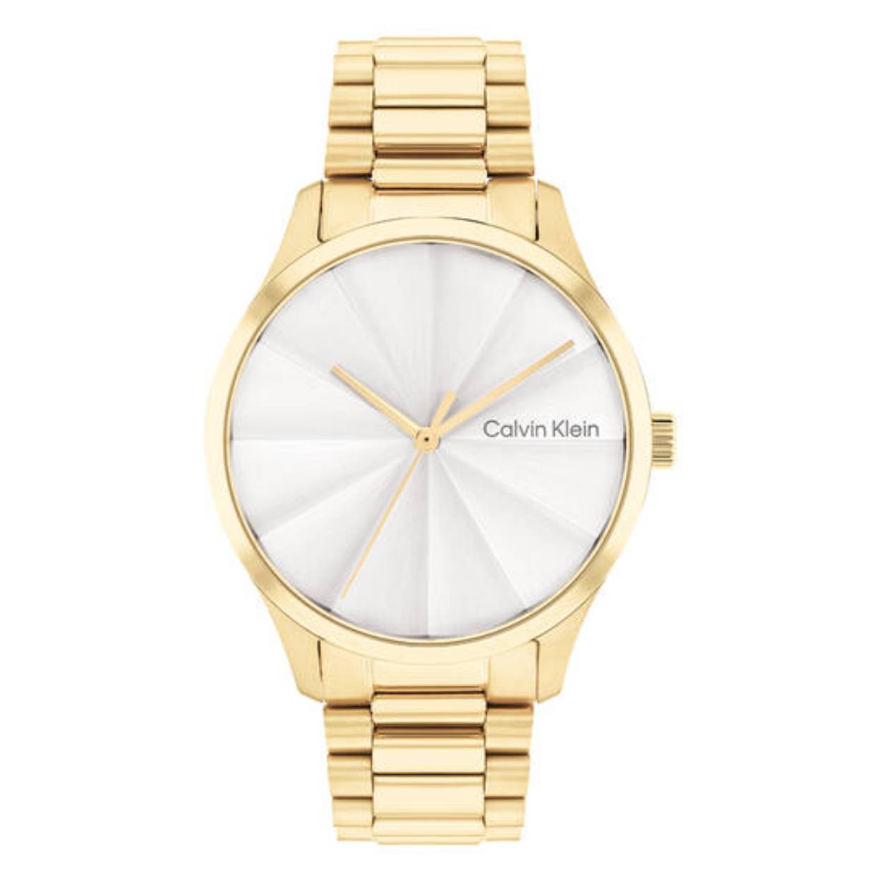 Dit Calvin Klein horloge behoort tot de Burst collectie.
Referentienummer: 25200232

Dit chique Calvin Klein horloge heeft een goudkleurige stalen kast en band. De witte wijzerplaat is voorzien van het Calvin Klein logo op 3 uur en goudkleurige wijzers. Het horloge is waterbestendig tot 3 atm en wordt afgeschermd door mineraalglas.