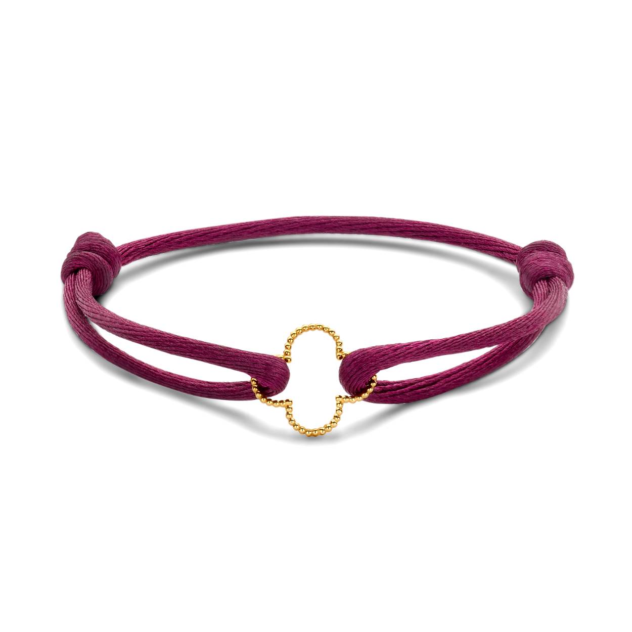 JUST FRANKY VINTAGE COLLECTIE BRACELET BIG CLOVER CORD