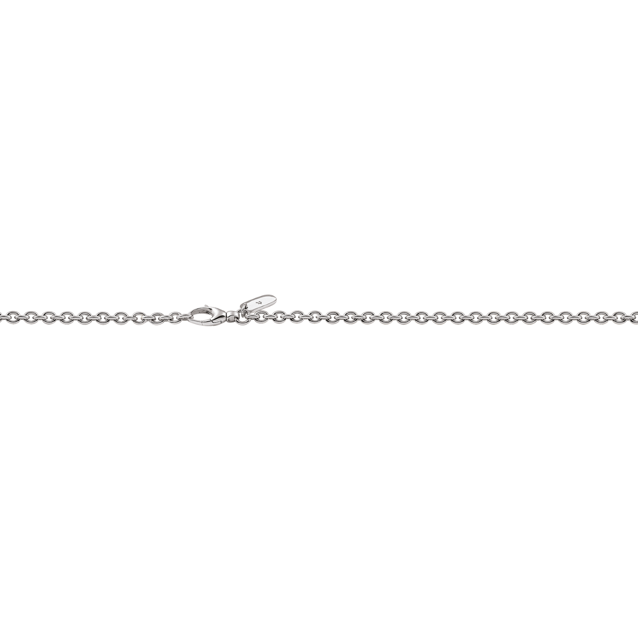 Prachtige 18 karaats witgouden lengtecollier van het merk Al Coro, het collier heeft een lengte van 80cm