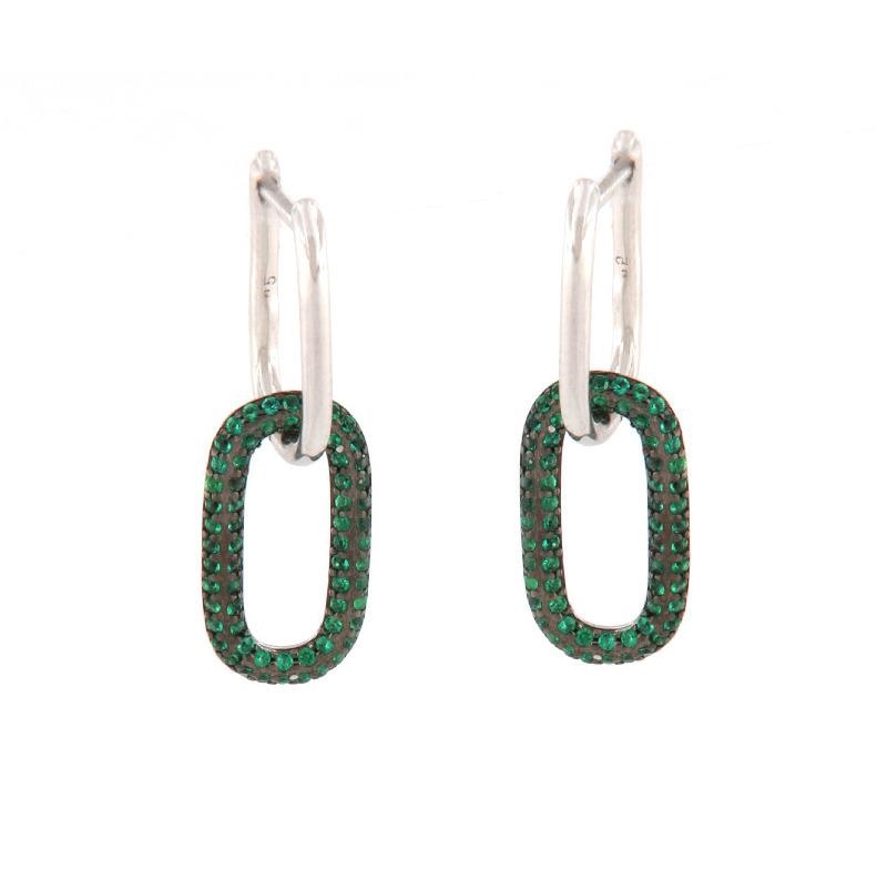 Creool met "paperclip"hanger groen