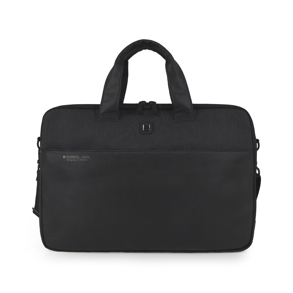 Mooie dunne laptoptas geschikt voor 15.6 inch in een zwart/grijze kleur.
De tas heeft twee handvatten en een afneembare en verstelbare schouderband.
Afmetingen:
41 x 28 x 4 cm