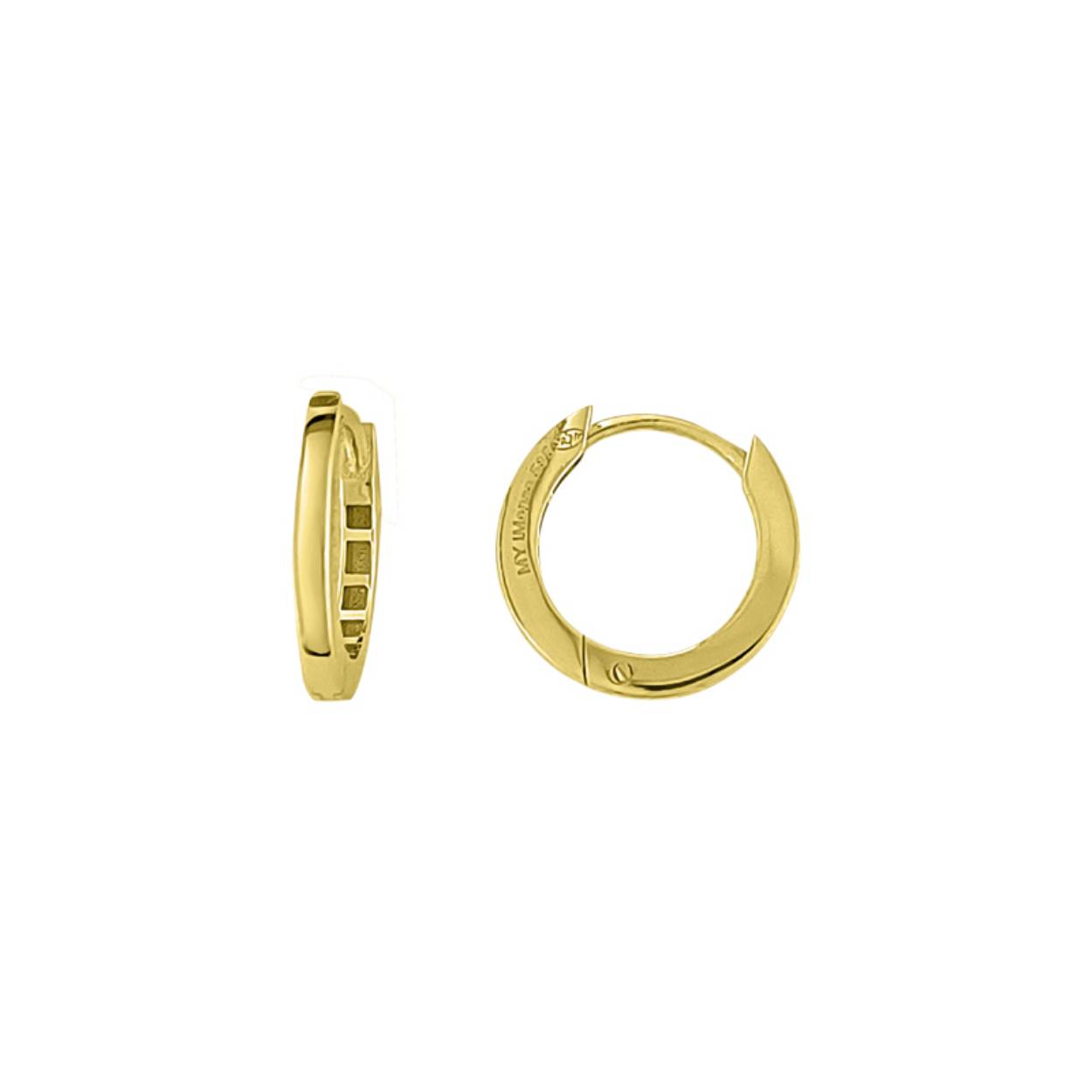 MY iMenso GOLD Creoli earrings "Dritto" (14k gold)1.8x15mm