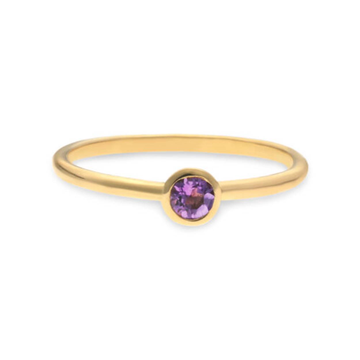 De maand februari jarig staat voor Amethist als steen. Deze paarse steen staat symbool voor wijsheid en spiritualiteit. Het helpt je om een ​​dieper inzicht te krijgen in wat belangrijk voor je is. Daarnaast heeft de ring een beschermend en zuiverend effect.