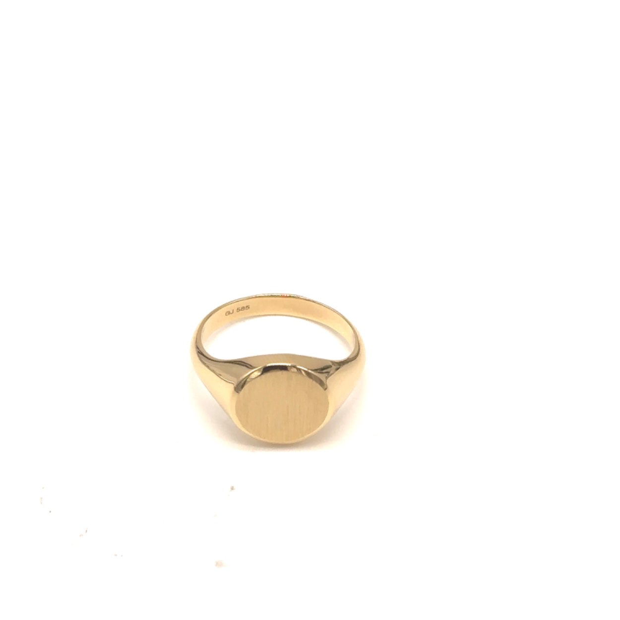 14k gouden heren ring, matt. Handgemaakt Rijk collectie. 