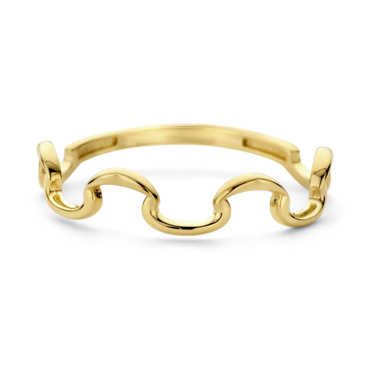 Gouden ring mt 56