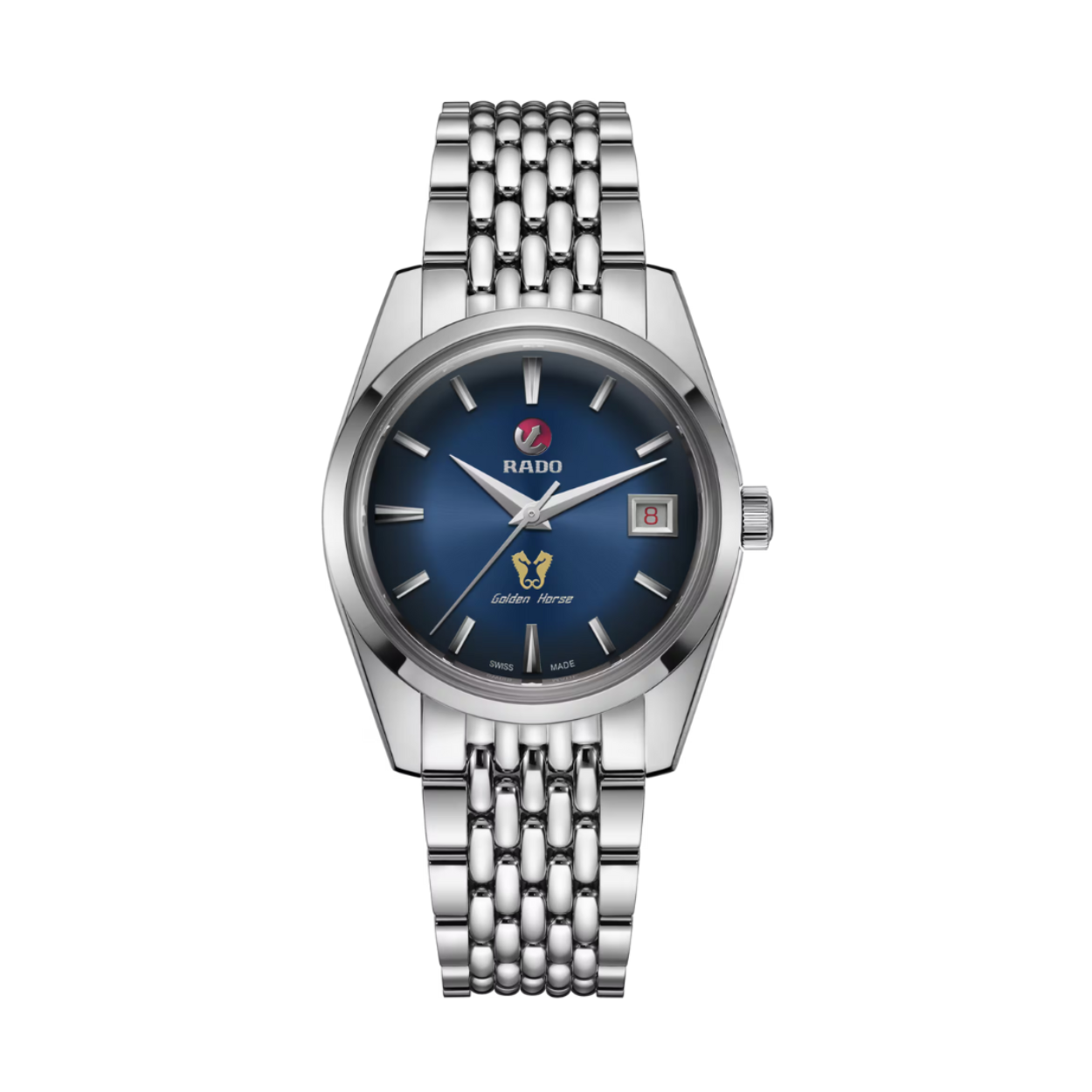 Rado watch R33930203

De Golden horse collectie vertelt een duidelijk verhaal. De zeepaarden en bewegend anker op een rode achtergrond zijn verwijzingen naar de waterresistentie en de hoge kwaliteit. Het design is trouw aan het origineel uit 1957, maar met de waardevolle toevoeging van saffierglas en een verbeterd gangwerk. Dit RADO herenhorloge R33930203 bestaat uit een stalen kast en band. Deze RADO is analoog afleesbaar en heeft een automatisch Swiss Made gangwerk met 80 uur gangreserve waarop een internationale garantie van twee jaar geldt. Bovendien is dit Zwitsers horloge voorzien van een krasbestendig saffierglas met antireflecterende coating langs beide zijden en een waterdichtheid van 50 meter. Deze Golden Horse Limited Edition is gemaakt in een gelimiteerde oplage van 1957 stuks.