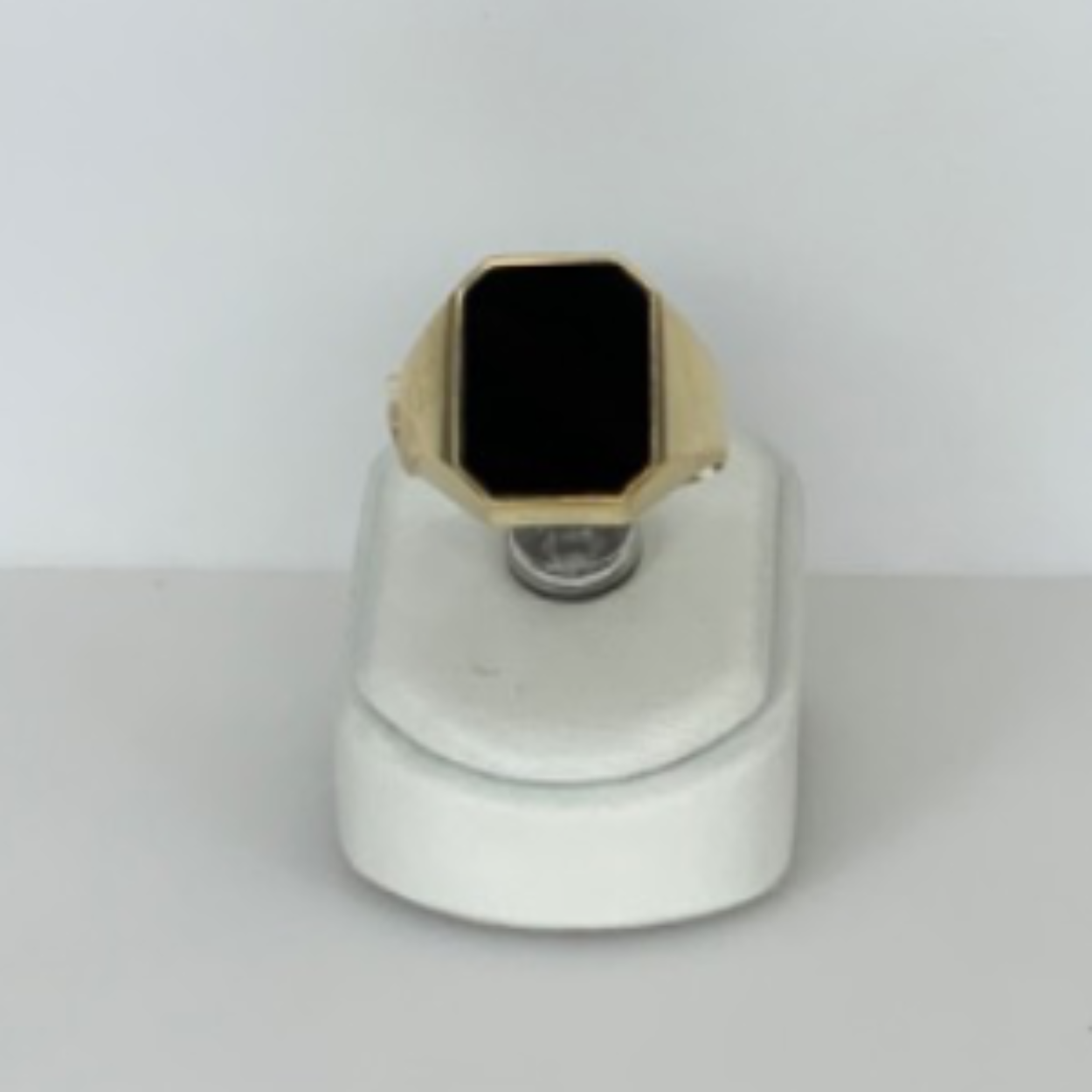Gouden herenring onyx