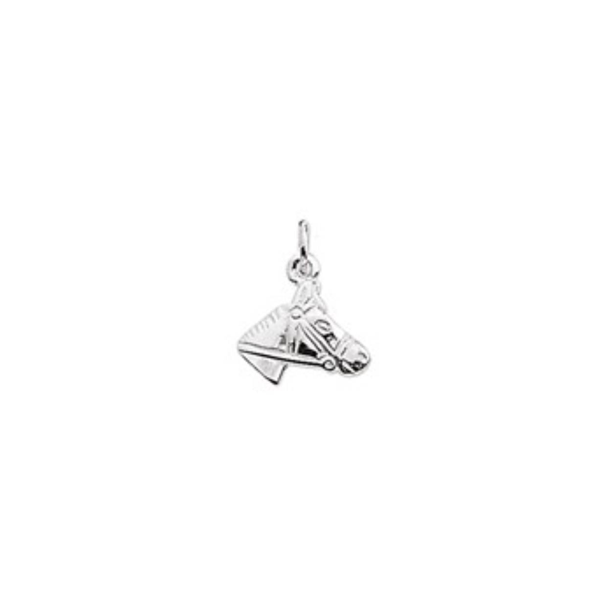Zilver gerhodineerd hanger Paardenhoofd.1323150