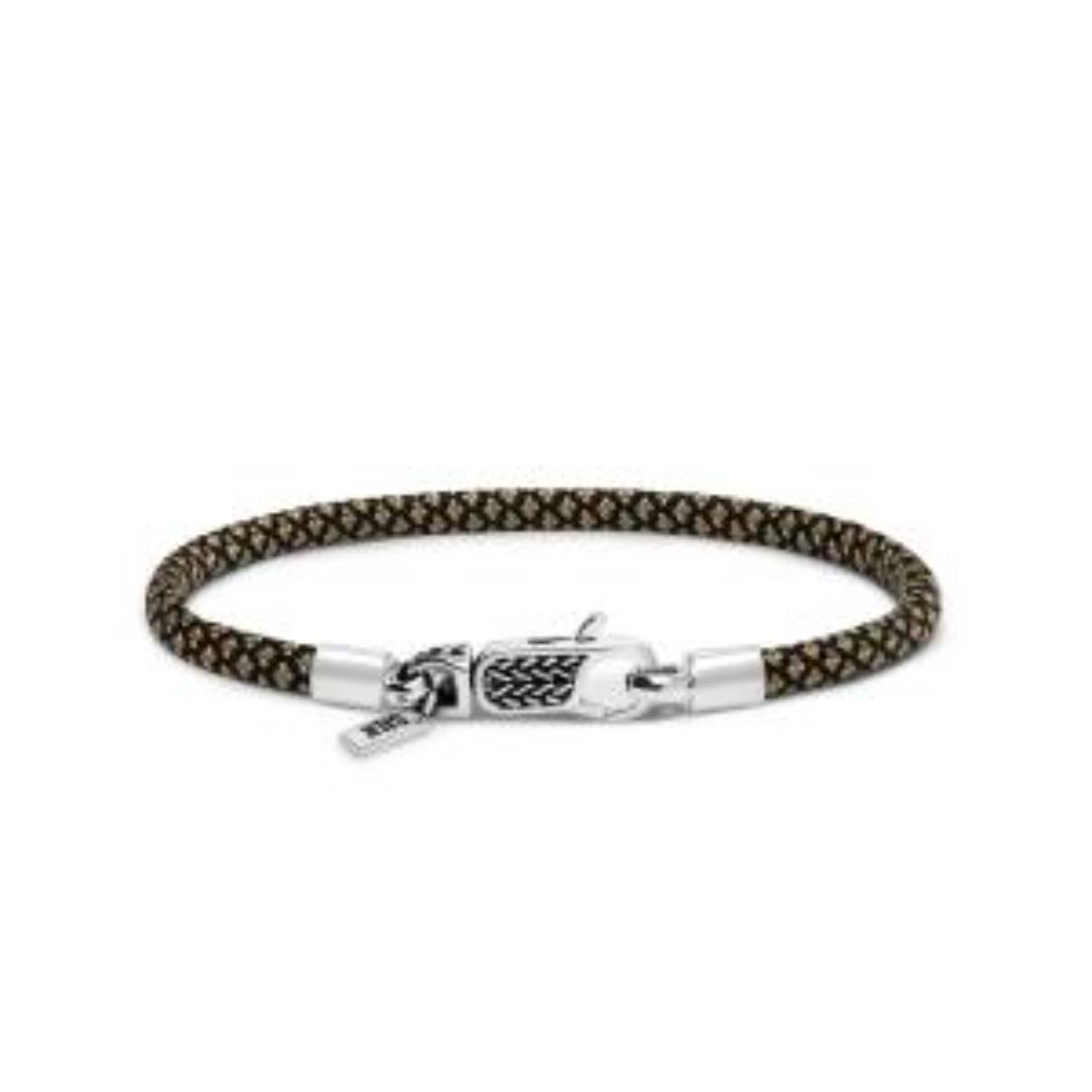 Silk paracord armband met zilveren slot. 