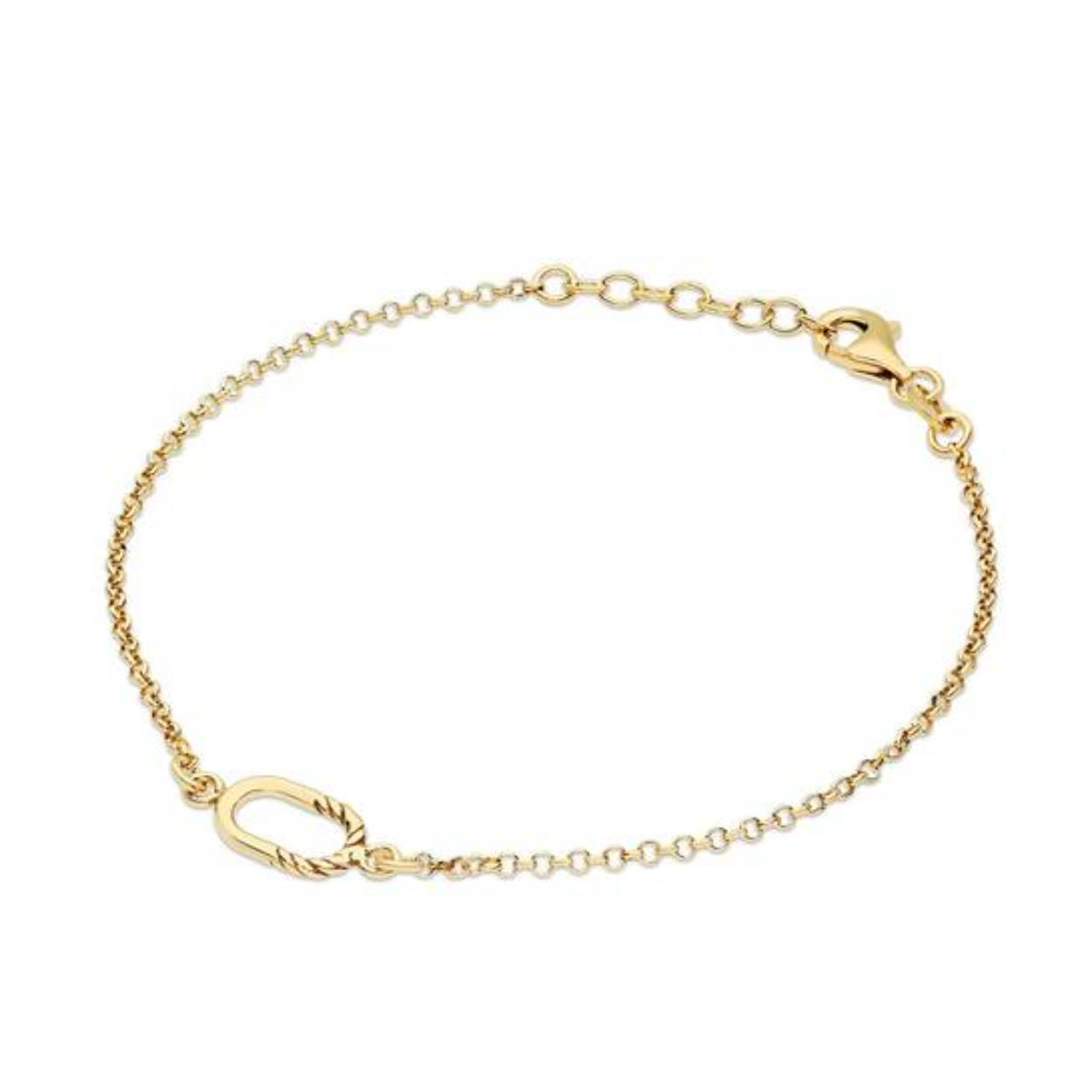 SCHAKELARMBAND - ZILVER VERGULD