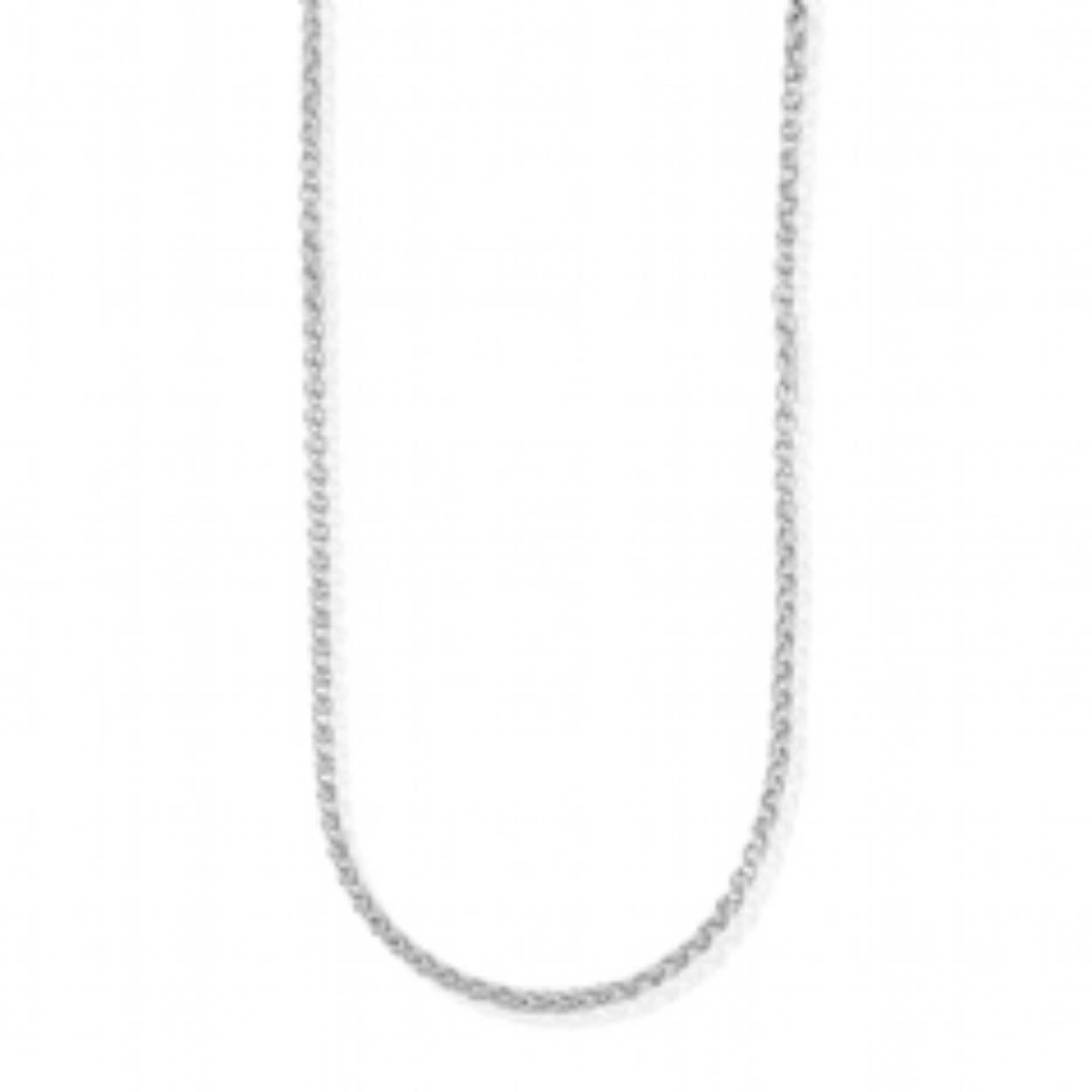 Zilver collier 50 cm vossestaart