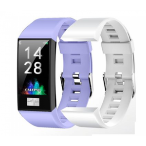 Calypso K8500 Fitness Tracker
Afmetingen horlogekast: 40 x 20 mm
Paarse siliconen band, extra witte siliconen band.
Gemakkelijk afwisselen van horlogeband.
Draadloos opladen!