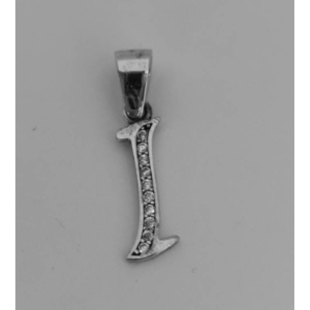 Zilveren hanger letter I