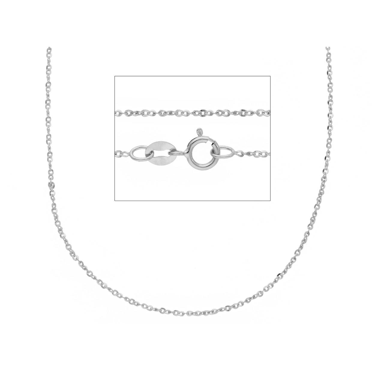 Ketting 18 kt wit goud 45cm