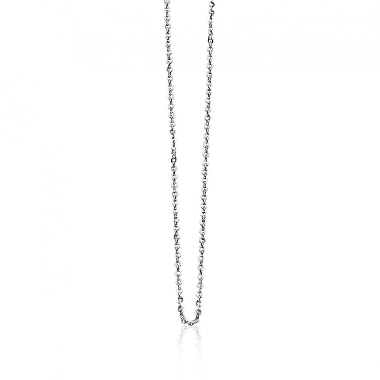 Zinzi  zilveren anker ketting van 42cm. Ideaal om je hanger aan te hangen. Met herkenbaar Zinzi hartje bij de sluiting. Vervaardigd van eerste gehalte zilver (925) en met extra rodiumlaag voor een langdurige glans.