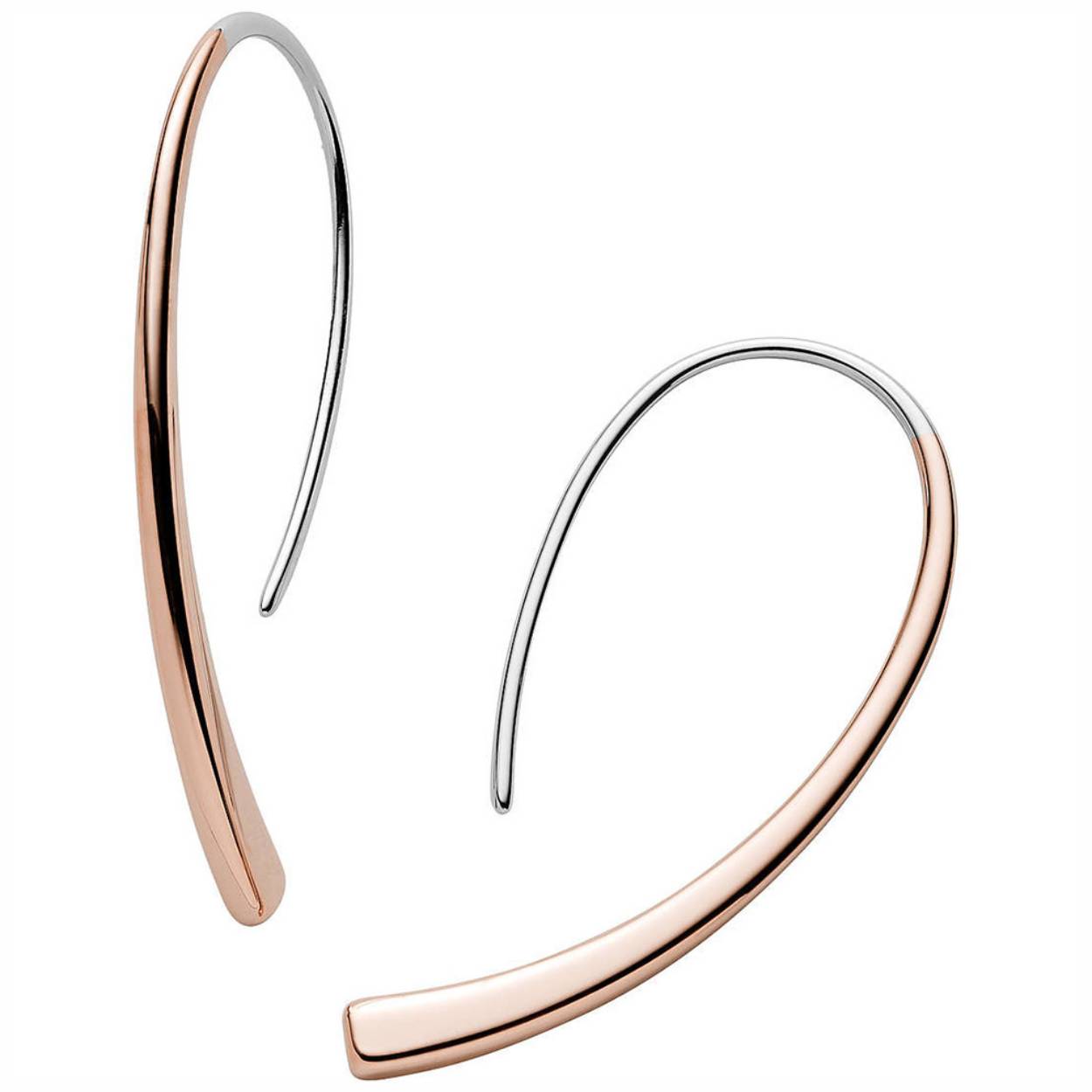 SKAGEN SKJ1212998 OORHANGERS ELIN DROP STAAL ZILVER-EN ROSEKLEURIG