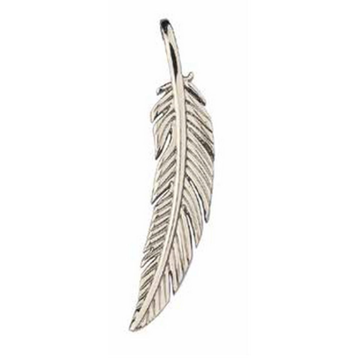Deze Dreamcatcher TF03SSS is van staal gemaakt. Deze veer hanger is ook leuk om te combineren bij de verschillende gekleurde dromenvangers van Dreamcatcher! De hanger is 3,5 cm lang.