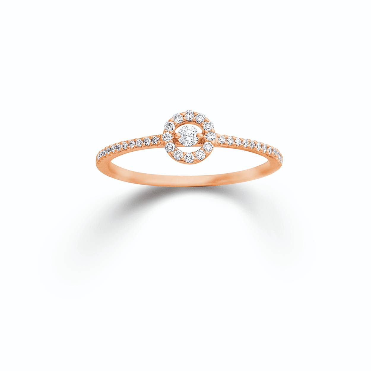 Ring roodgoud 18kt briljant