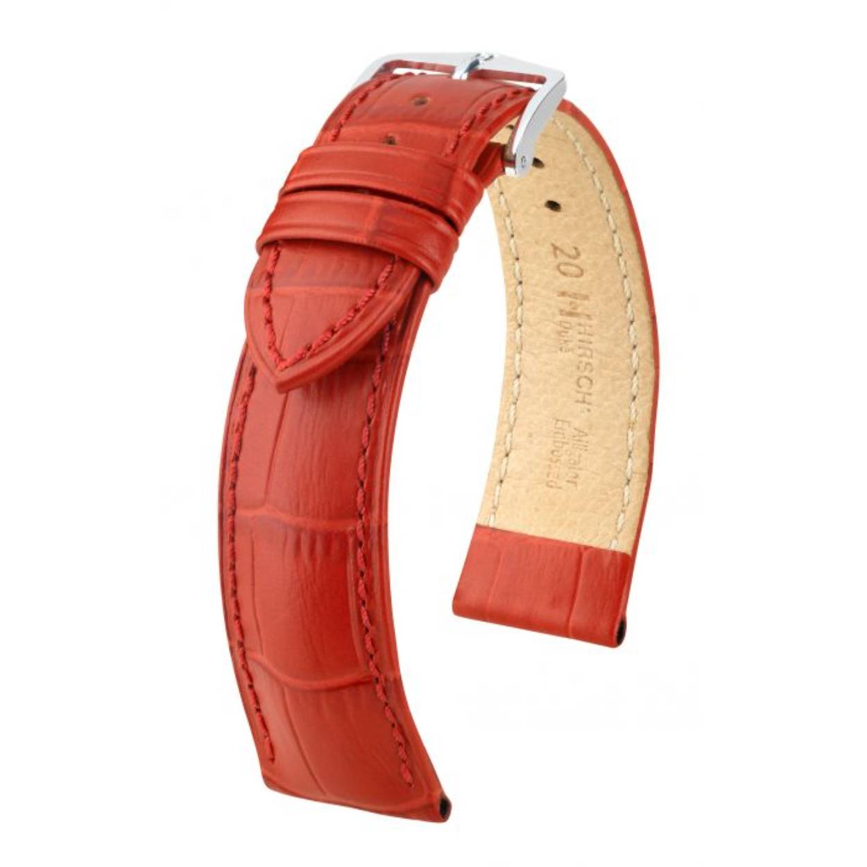 Onopvallend en toch buitengewoon: dat is DUKE, een lederen armband gemaakt van het fijnste Italiaanse kalfsleder. Dankzij de speciale afwerking met krokodillennerf heeft hij een unieke visuele impact. Andere bijzondere kenmerken zijn de halfmatte afwerking, de fijne ton sur ton doorgestikte naad en de opvallende reliëflijn op de armband en de bevestigingsringen.

De harmonieuze bekroning en het HIRSCH Softglove voeringleder zijn een garantie voor een uitstekend draagcomfort. Natuurlijk voegt de mooi gevormde gesp, gemaakt in de HIRSCH traditie, een speciale harmonieuze touch toe aan het totale effect. Kies uit een groot kleurenpalet de armband die bij uw stijl past.