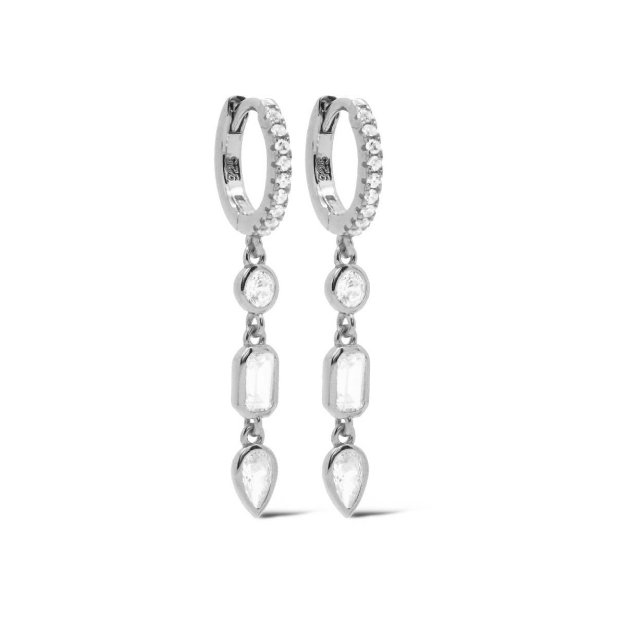 Karma Jewelry Hinged Hoops ADELIN Silver