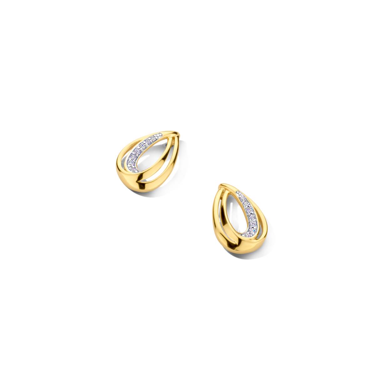 Oorringen goud 18kt met diamanten Dulci Nea
