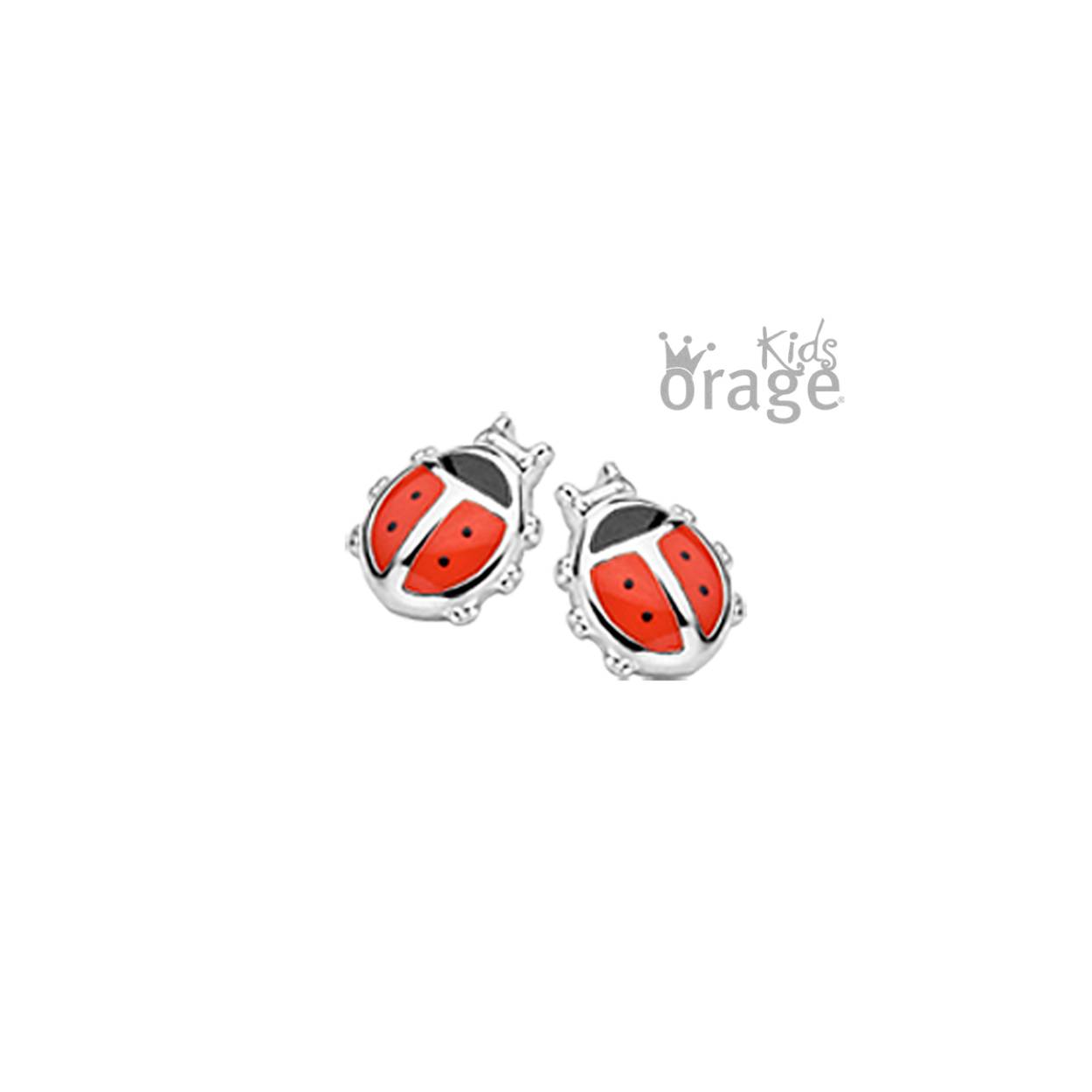 Zilveren oorstekers 'lieveheersbeestje' van Orage kids
Bijhorende armbandjes en ketting ook verkrijgbaar van deze set.