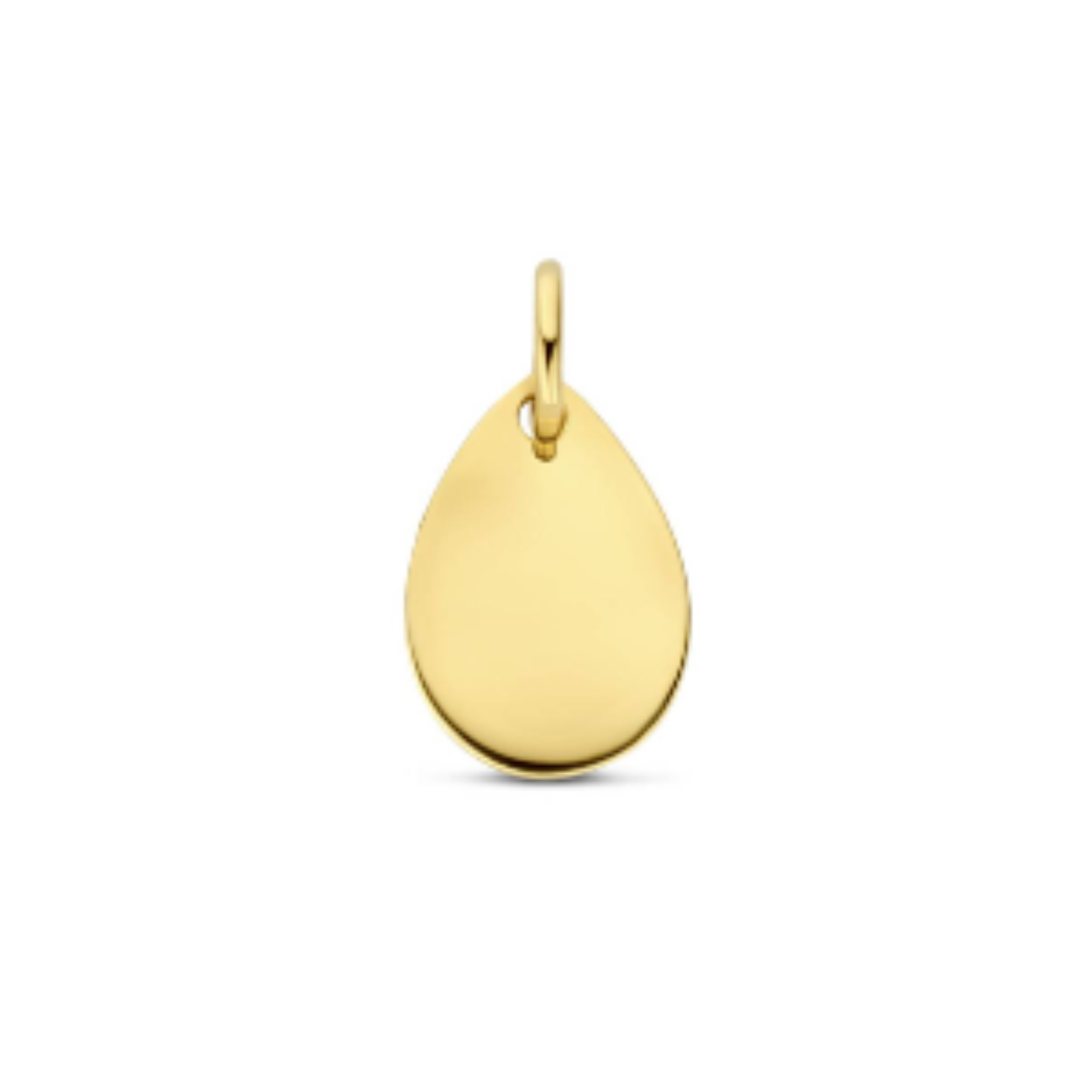 14k Geelgouden graveerhanger heeft een totale hoogte van 14mm. De graveerhanger heeft een graveergedeelte van 10x7mm. De graveerhanger heeft een dikte van 0.6mm.