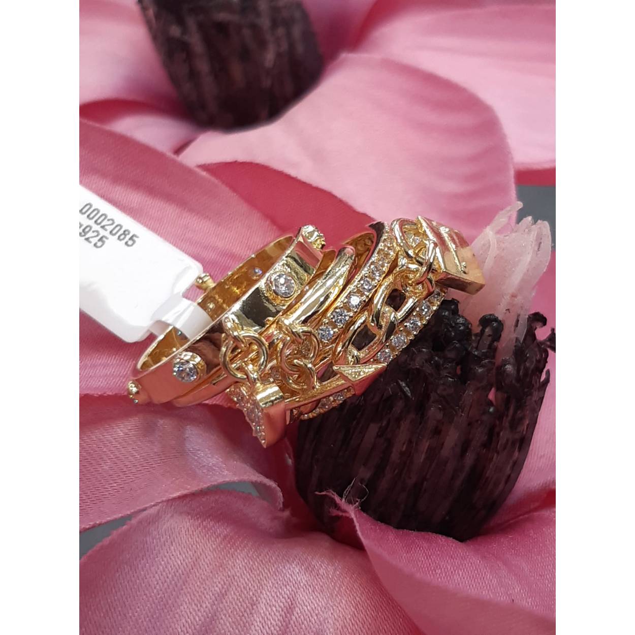 mooi zilver ring 925 gouden kleur 