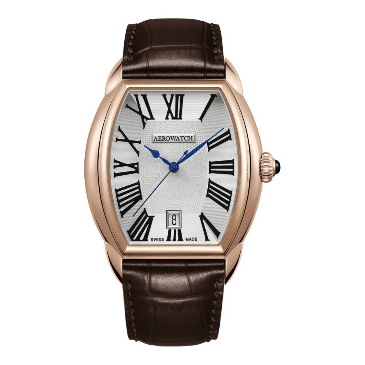 Aerowatch Rose verguld 5atm , leather strap brown | 42959 RO05
