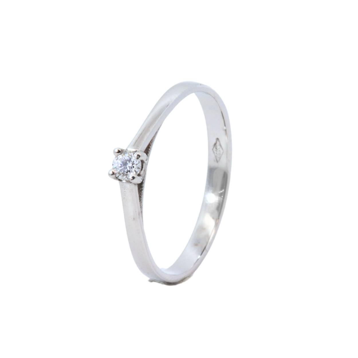 ring 18KT 1.9gr, 0.10ct Si G/H
