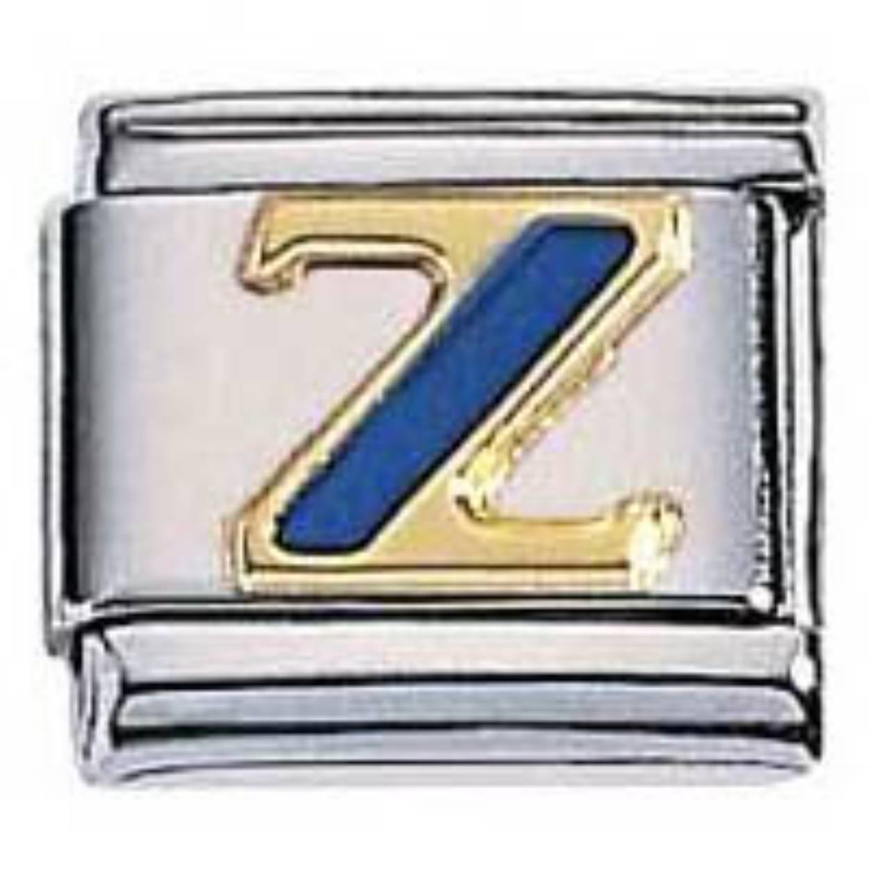 Zoppini edelstaal 9mm - letter Z emaille 302.Z