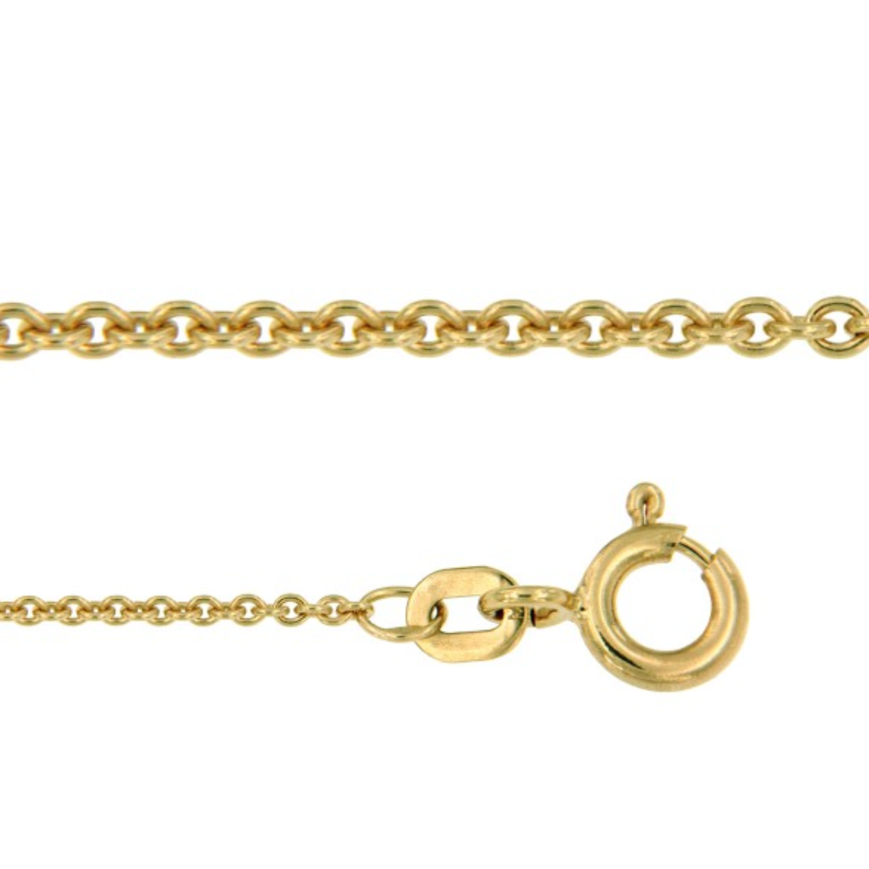 Anker collier ongeslepen 45 cm geelgoud 1.5mm
