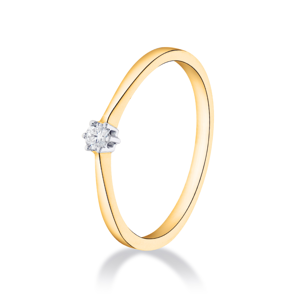 GGD solitair ring
14 Krt G/W Ring 0.03 Crt H SI