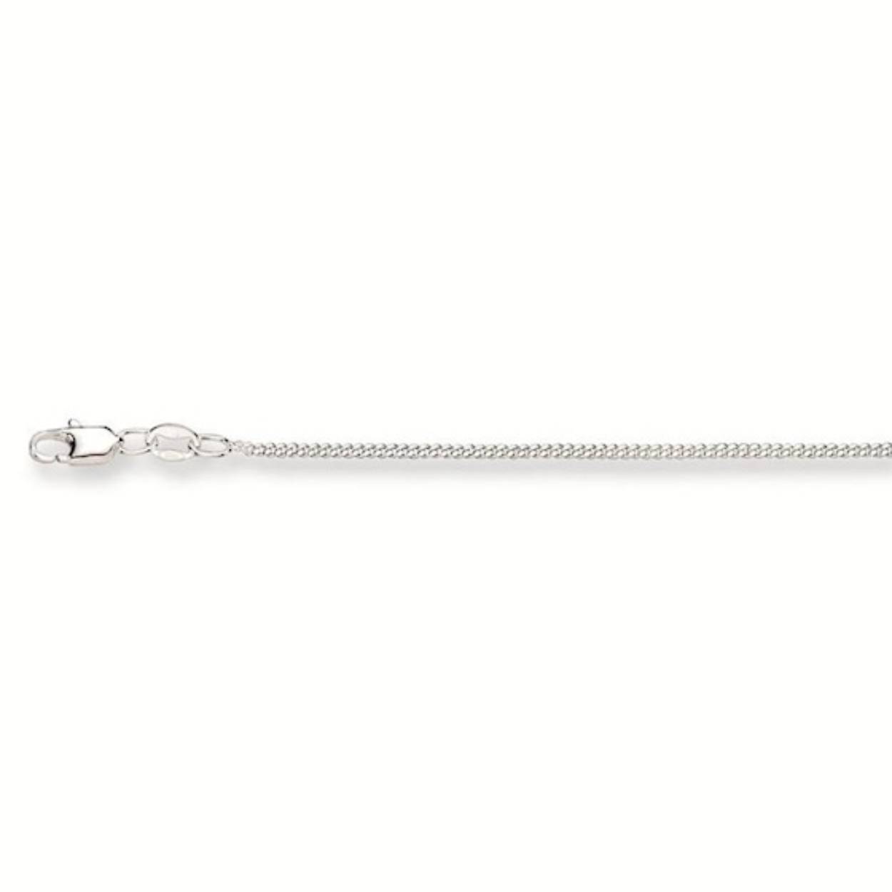 Zilveren collier lengte Gourmet 1.9mm 40-42cm met tussen oog