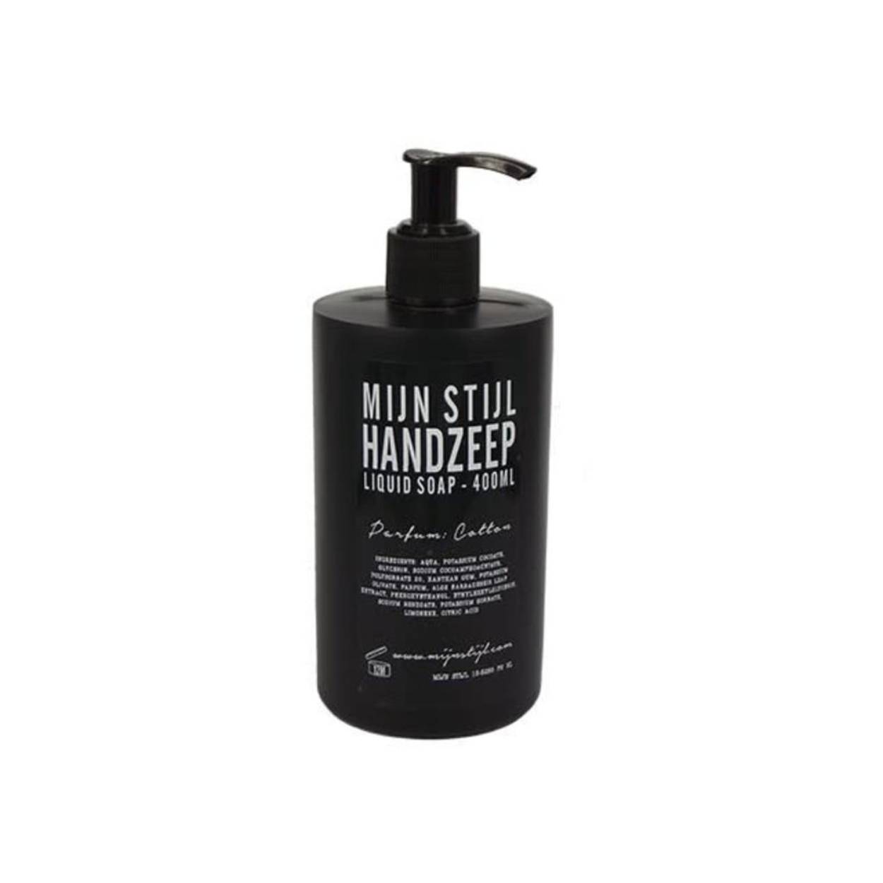 Verzorgende en natuurlijke handzeep met de heerlijke geur van Cotton. Leuk om weg te geven, heel decoratief in huis, maar ook in kantoor, showroom, etc.

De handzeep is verzorgend en net als alle andere producten van Mijn Stijl plantaardig, dierproefvrij en zonder conserveringsmiddelen.