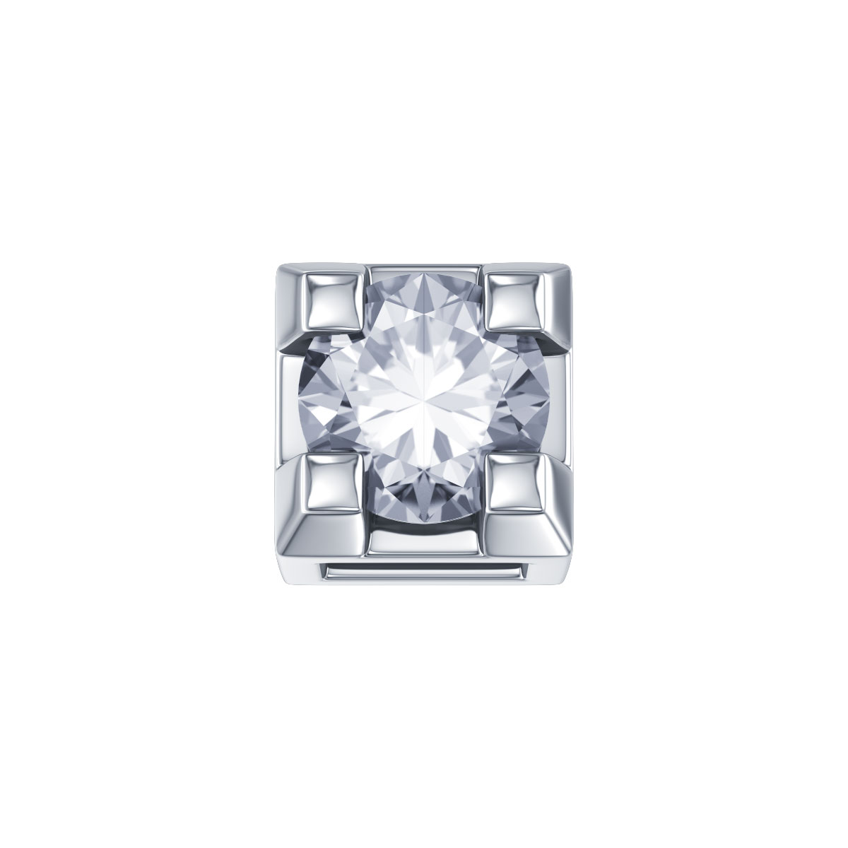Wit gouden element met diamant 0.02CRT