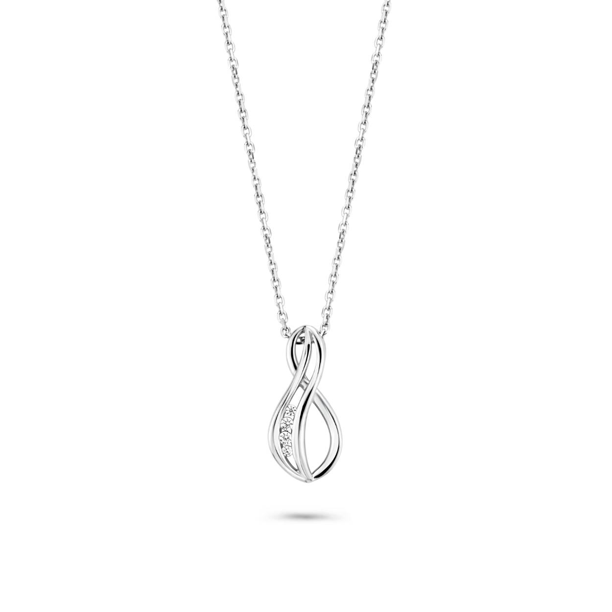 zilveren hanger van Rosa di Luca inclusief collier