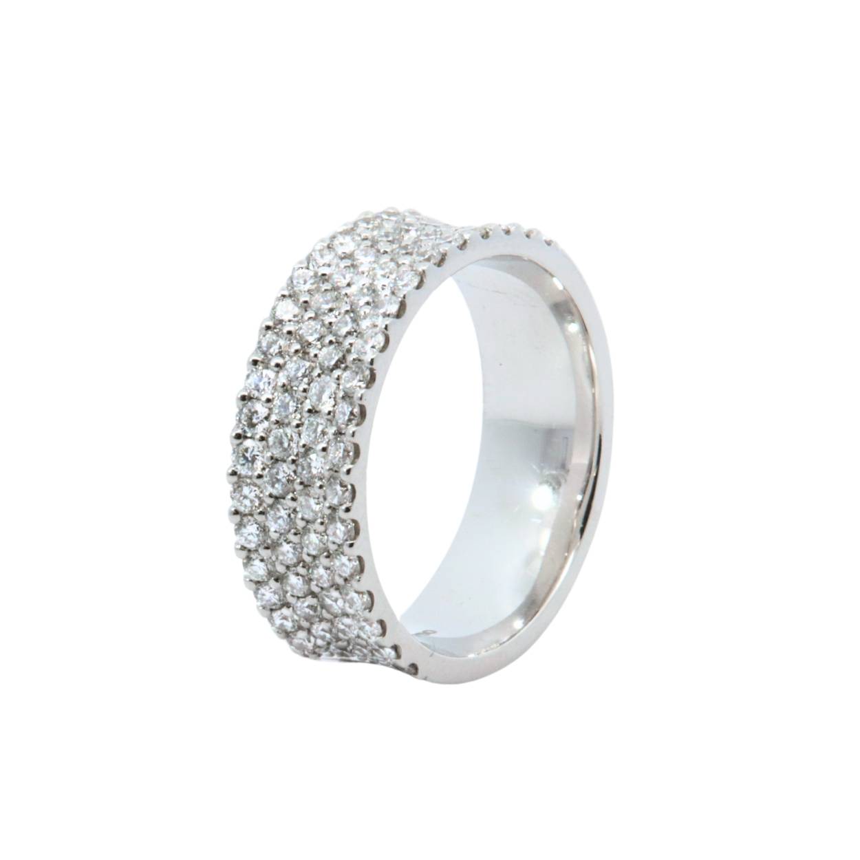 ring in 18 kt witgoud met briljant 139 pt