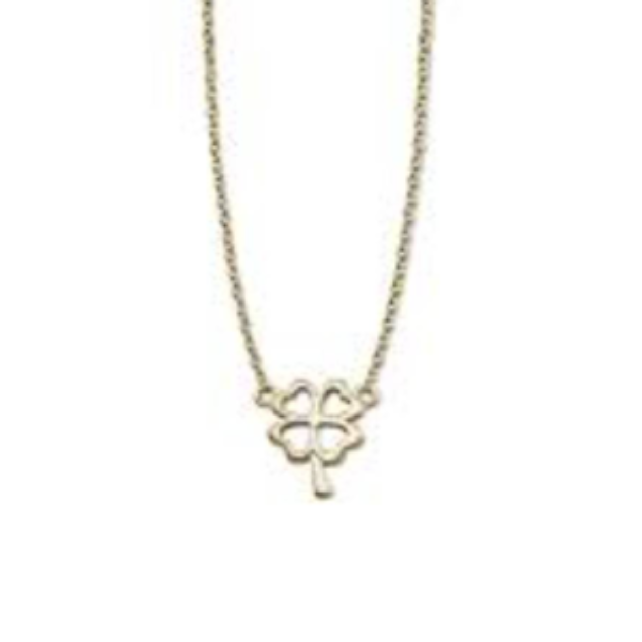 Goldplated collier met klaver