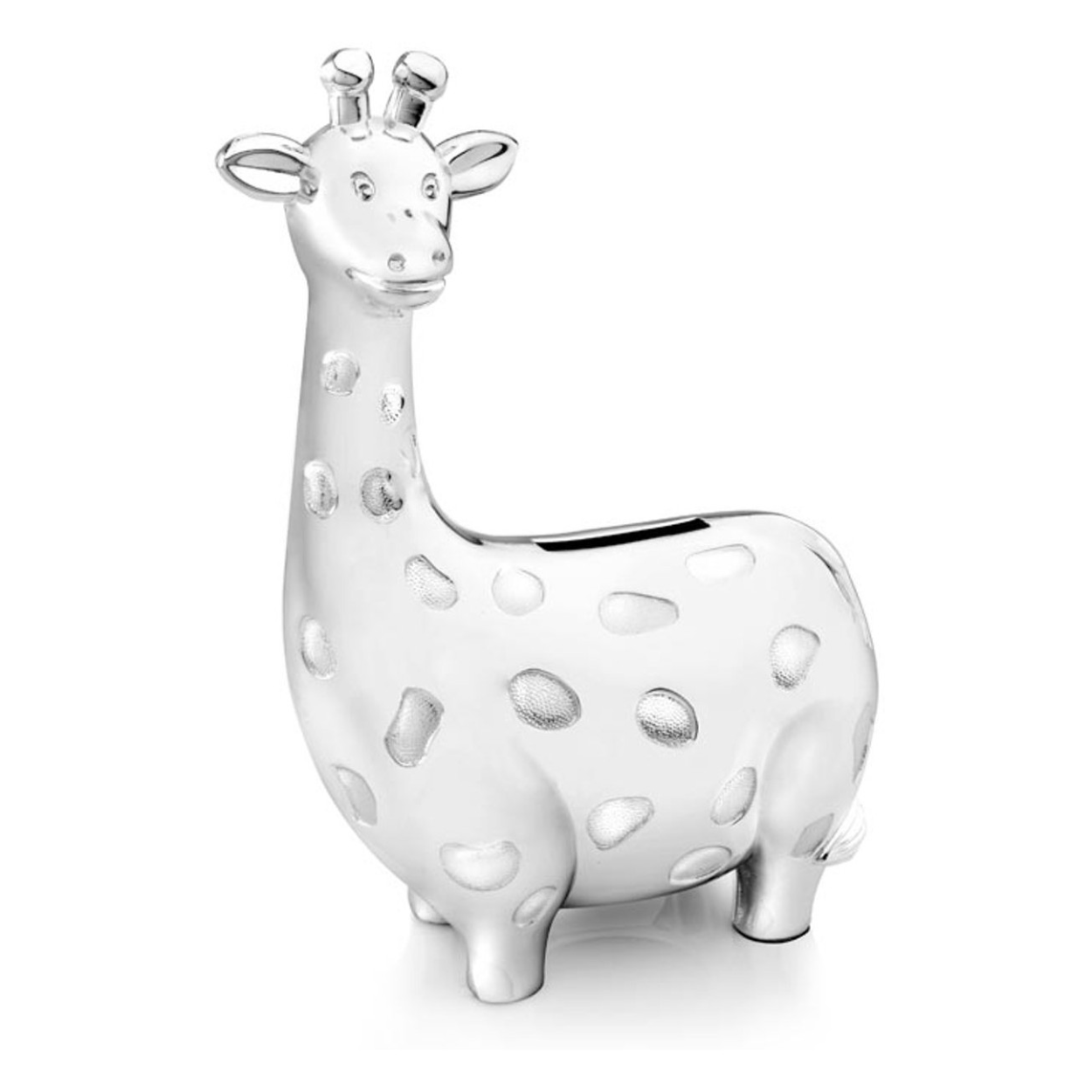 GIRAFFE SPAARPOT verzilverd