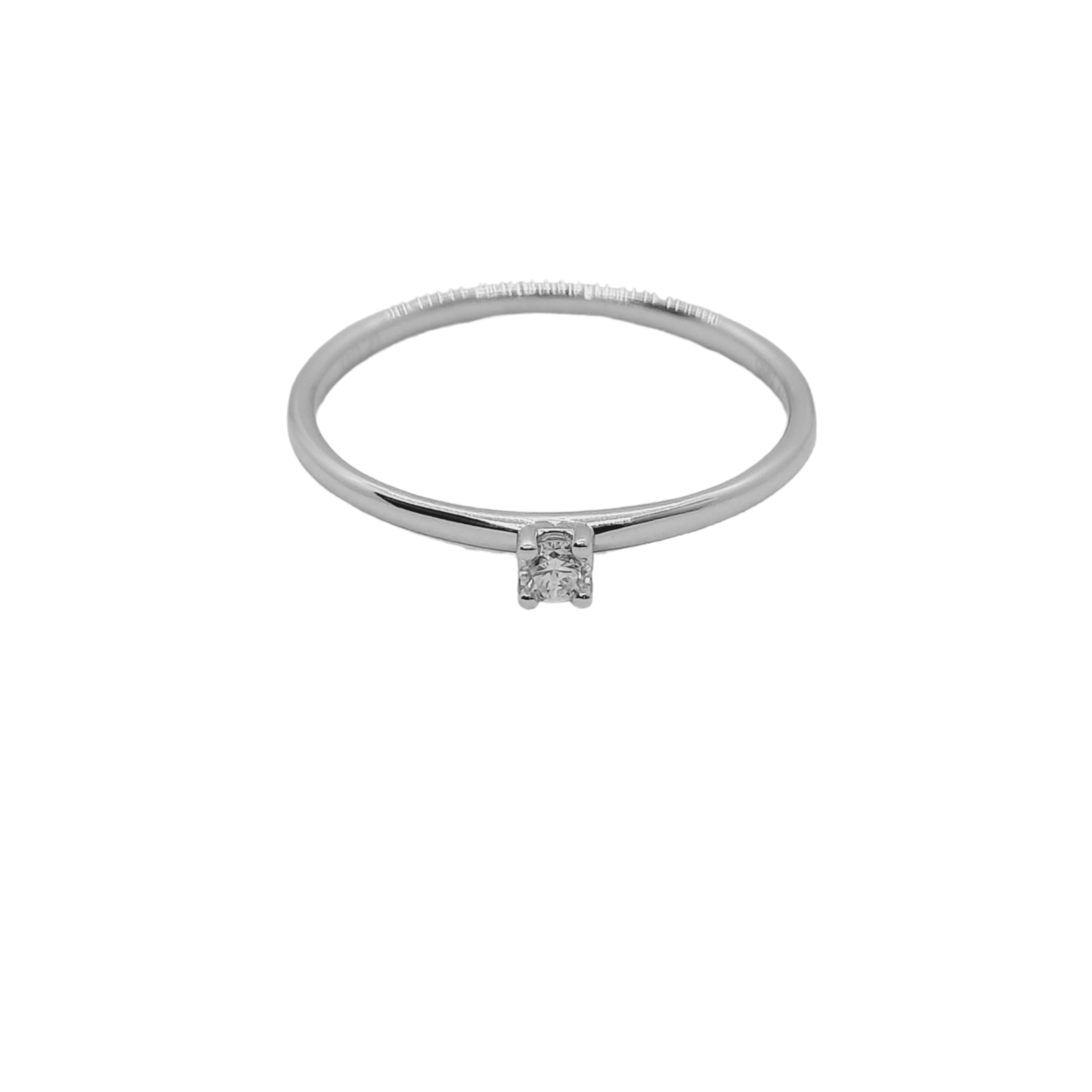 De verlovingsring met modelnummer BREA-0003059 is een verfijnd sieraad van een onbekend merk, gemaakt van witgoud van 14 karaat. De ring bevat één diamant van SI1 zuiverheid en F-kleur. Deze elegante ring is perfect voor officiële gelegenheden en kan dagelijks gedragen worden om zijn glans en schoonheid optimaal tot hun recht te laten komen.