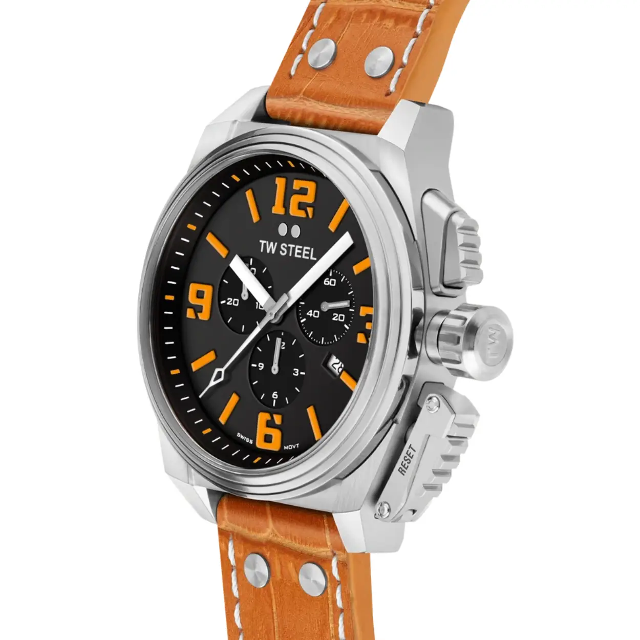 TWSTEEL canteen 46 mm brushed orange