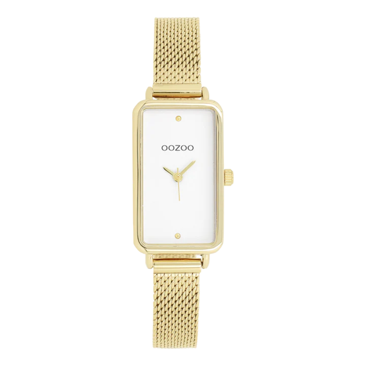 OOZOO GOLD COLOURED OOZOO WATCH WITH METAL MESH BRACELET 