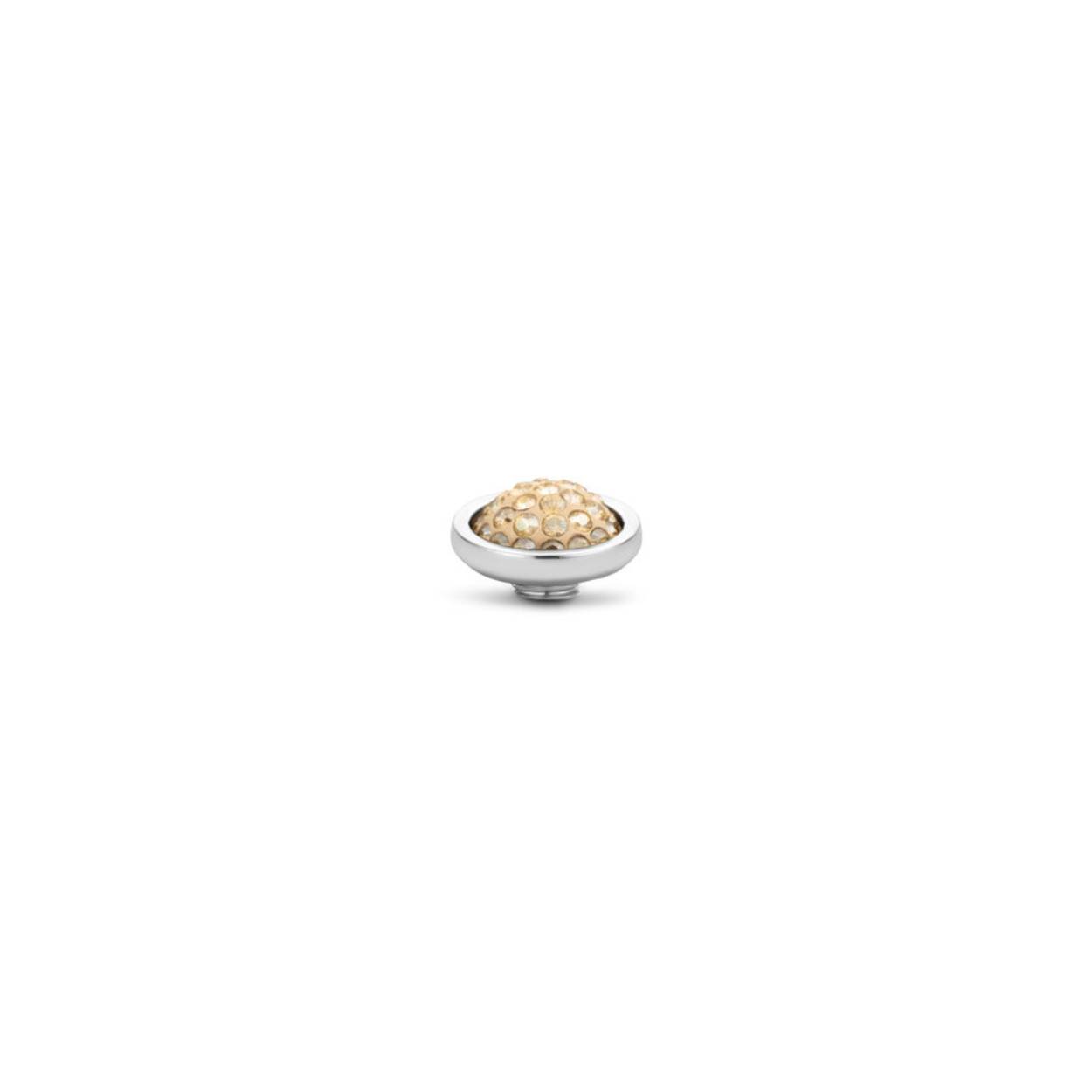 Met deze Preciosa Pave zetting maakt de look van de Anemone steen een comeback. De halve bolletjes worden gemaakt met een gekleurde klei waarin de kleine Preciosa steentjes worden vastgeklemd.