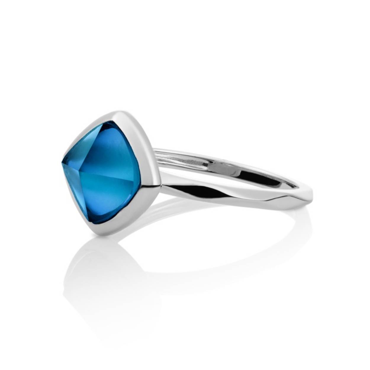 Ring silver Topaz Quarts Edge maat 54