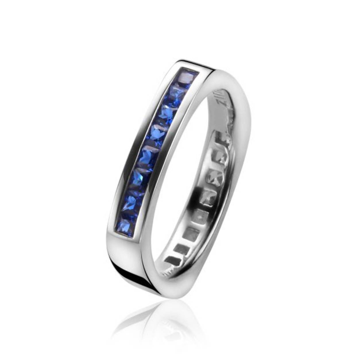 ZINZI zilveren ring blauw 