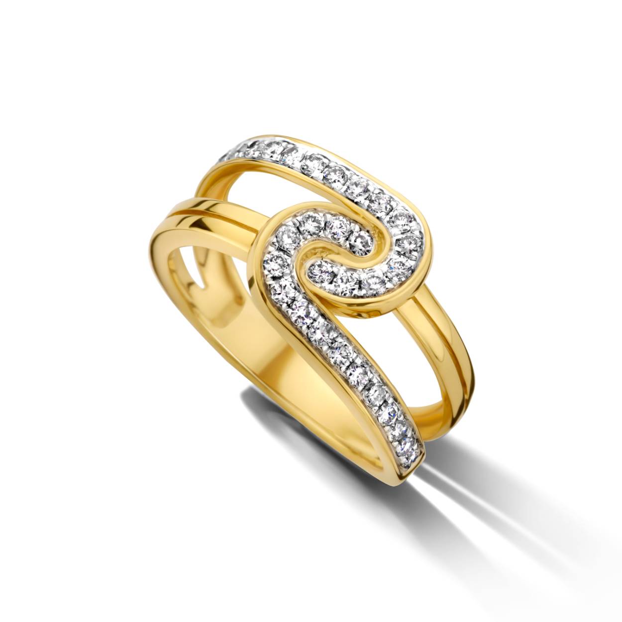 Ring GG 18kt 0.40ct brilj